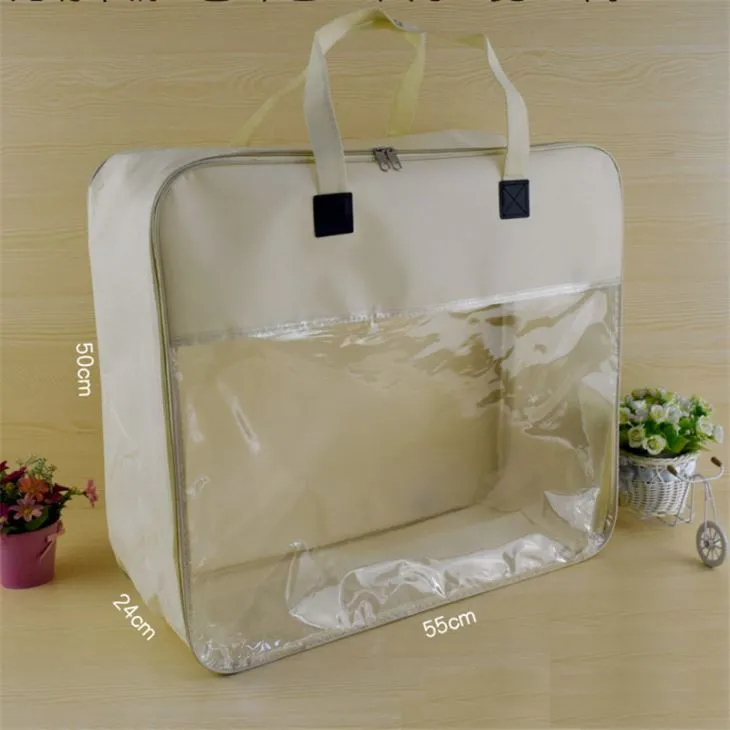 Akşam Yemeği Şeffaf 15 İpek PVC Isı Preslenmiş Çanta Ev Tekstili Çantası veya Tuvalet Çantası için Kullanın